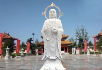 岳阳大理石地藏菩萨雕塑象征佛法的传承