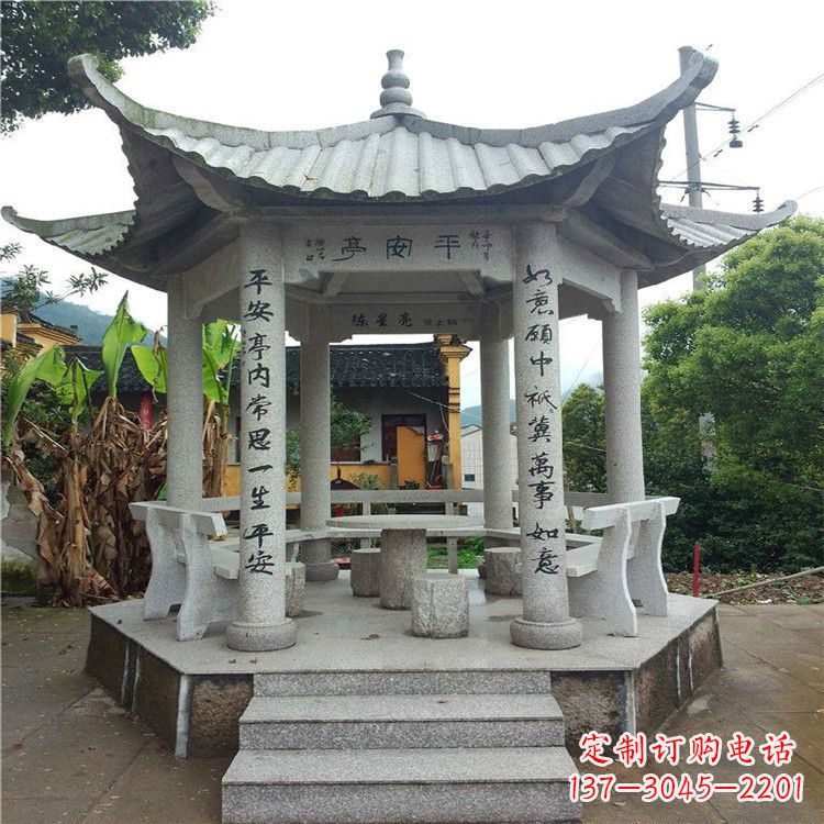 岳阳精美大理石凉亭雕塑
