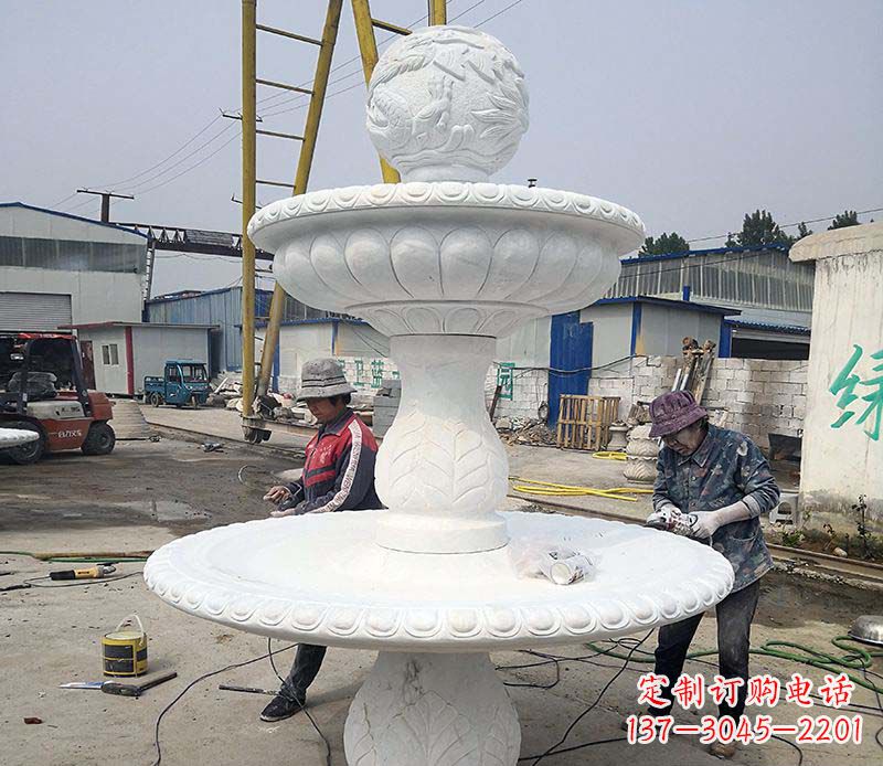 岳阳风水球喷泉石雕1
