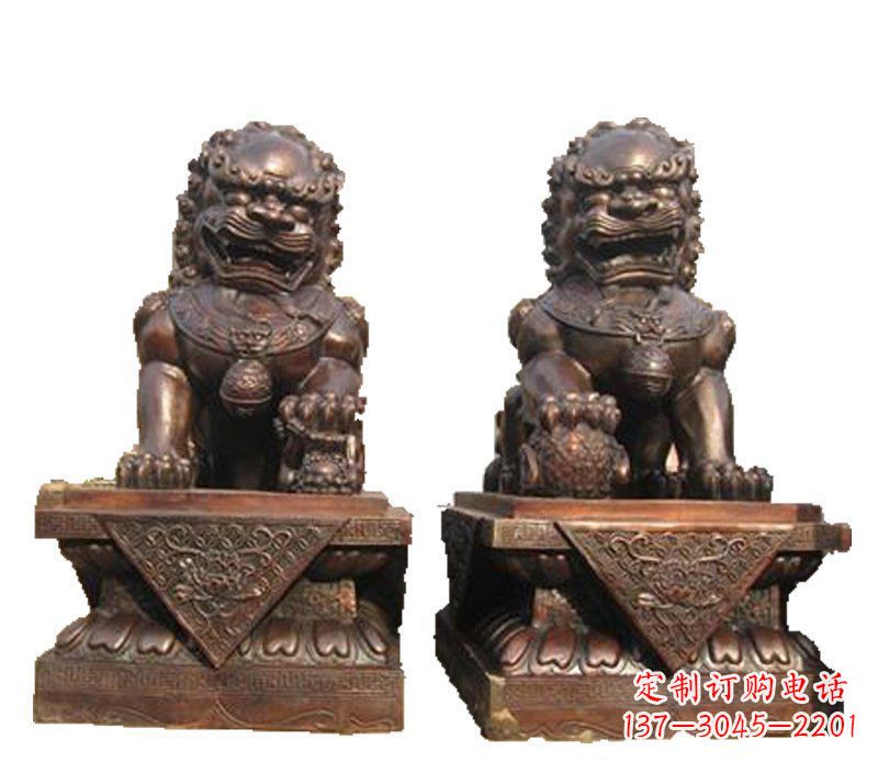岳阳公司汇丰狮子铜雕塑摆件 (2)