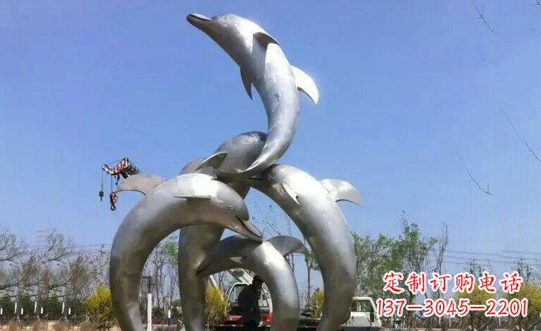 岳阳品质精美的不锈钢海豚雕塑