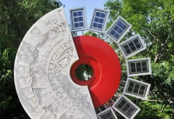岳阳公园不锈钢齿轮雕塑