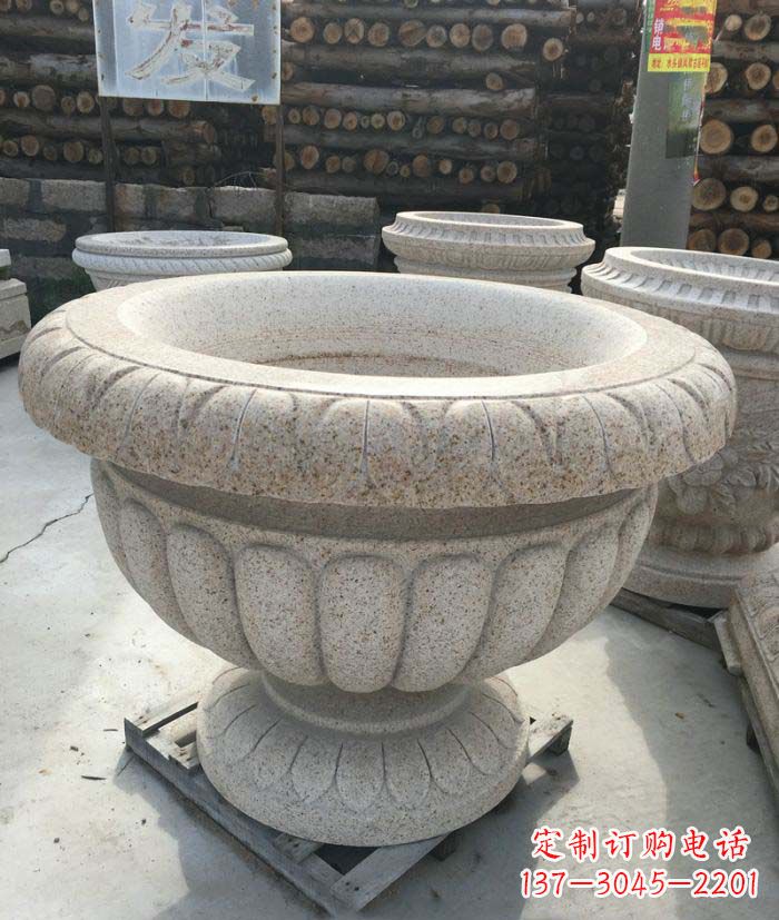 岳阳高质量大理石花盆石雕