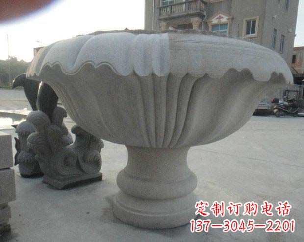 岳阳高端大理石花盆雕塑