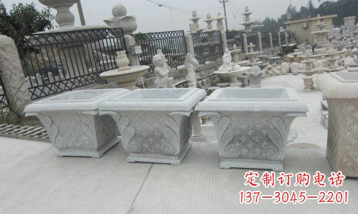 岳阳精美的大理石花盆雕塑