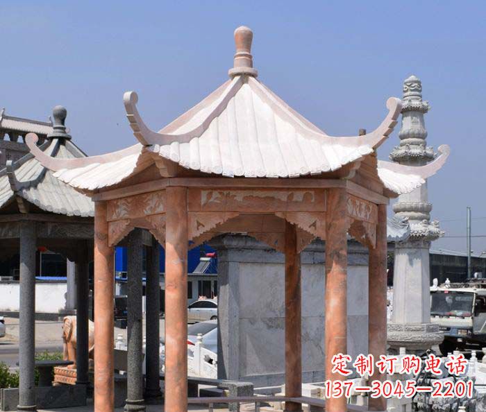 岳阳中领雕塑设计凉亭雕塑,清新简约添美感