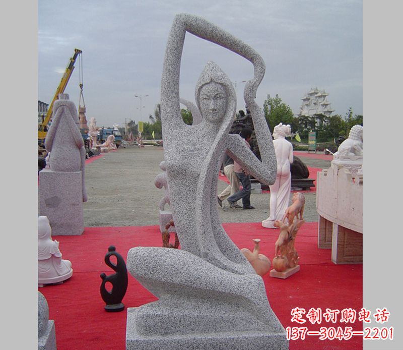 岳阳中领雕塑定制精美瑜伽美女雕塑