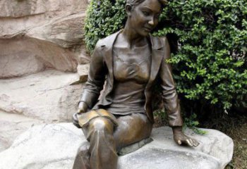 岳阳中领雕塑精美 静谧 的女人铜雕