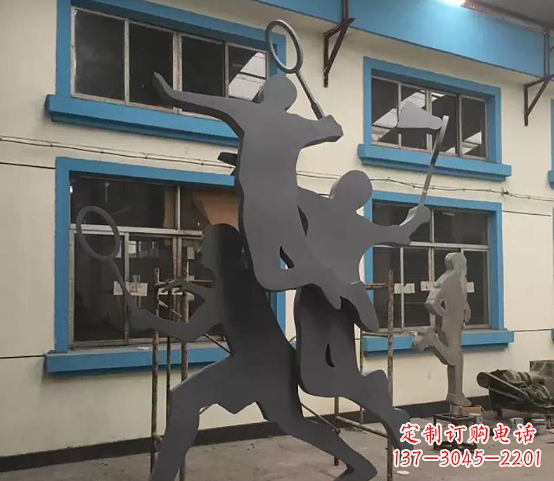 岳阳不锈钢羽毛球运动雕塑
