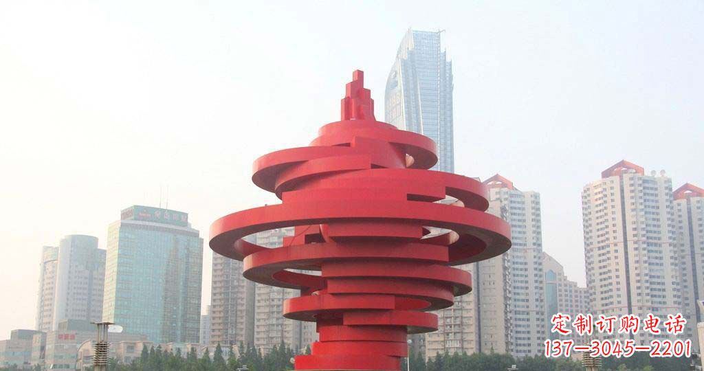 岳阳广场不锈钢火炬雕塑