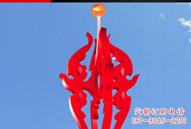 岳阳广场不锈钢火苗景观雕塑1