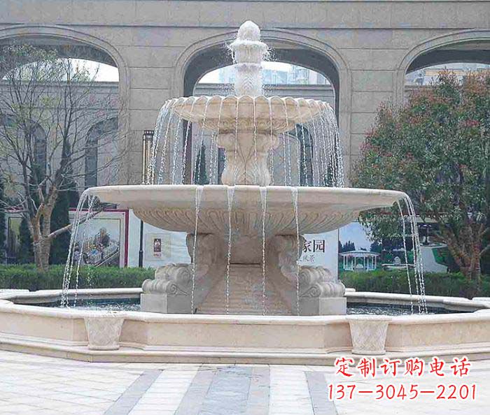 岳阳为广场添彩的喷泉大型石雕