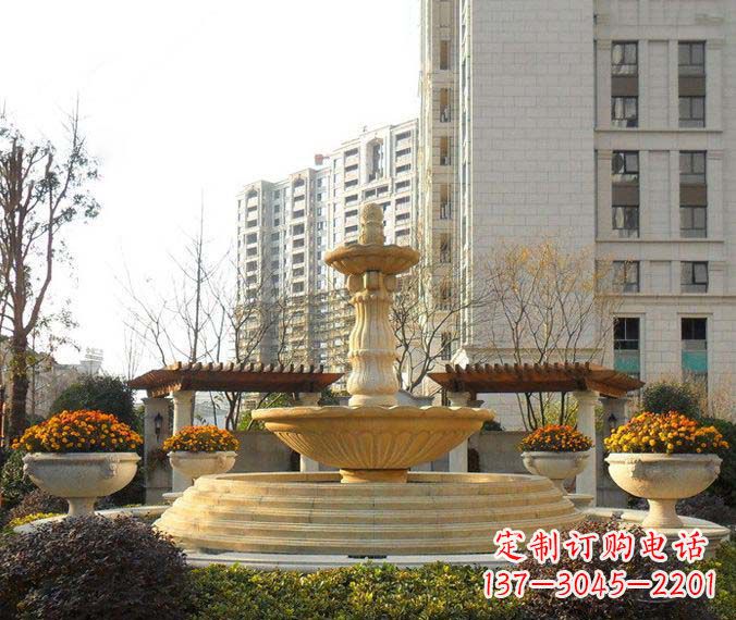 岳阳多层喷泉石雕,一个非凡的视觉盛宴