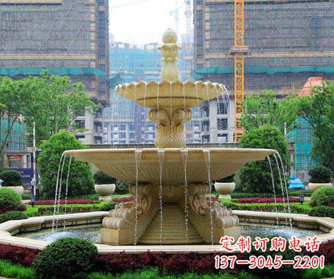 岳阳多层次喷泉雕塑,为您带来清凉夏日