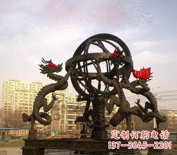 岳阳浑天仪铜雕:以精湛的手工雕刻出活生生的精美作品