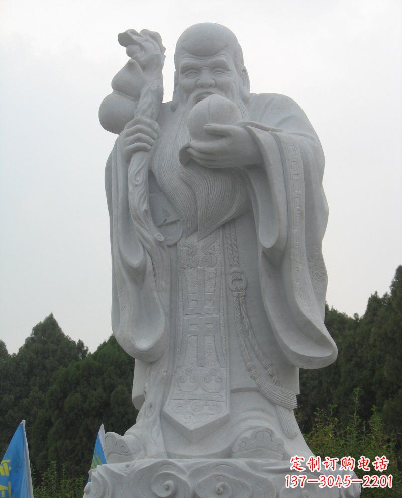 岳阳大理石老寿星雕塑，重现传统文化的美好