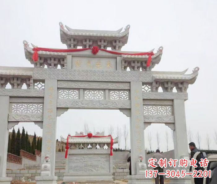 岳阳中领雕塑专业定制牌坊石雕
