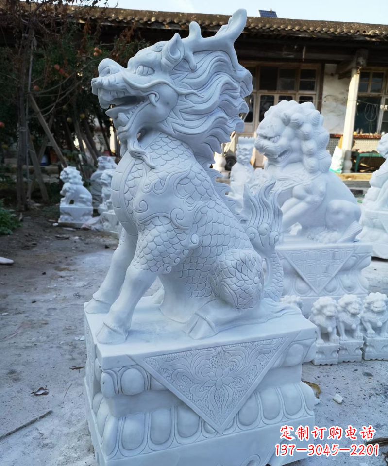 岳阳石雕镇宅麒麟动物雕塑