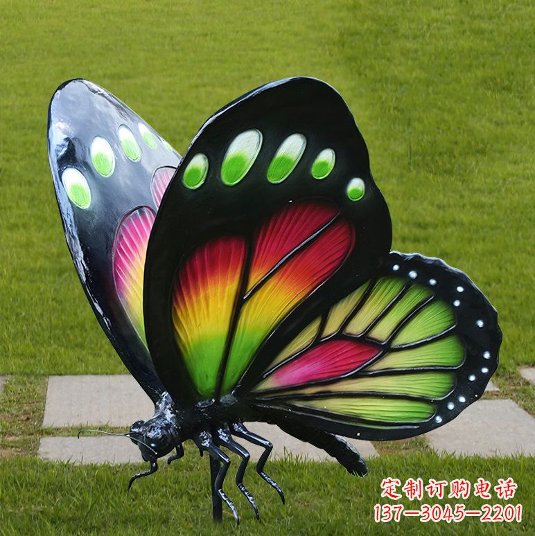 岳阳树脂仿真蝴蝶草坪动物昆虫雕塑