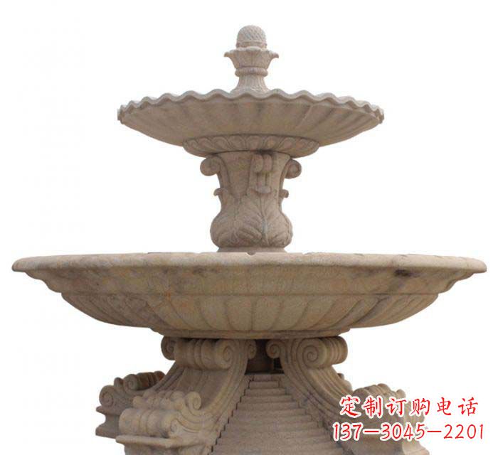 岳阳双层喷泉公园石雕