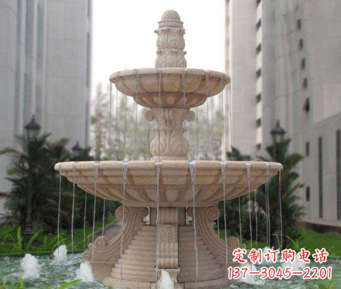 岳阳双层喷泉小区石雕