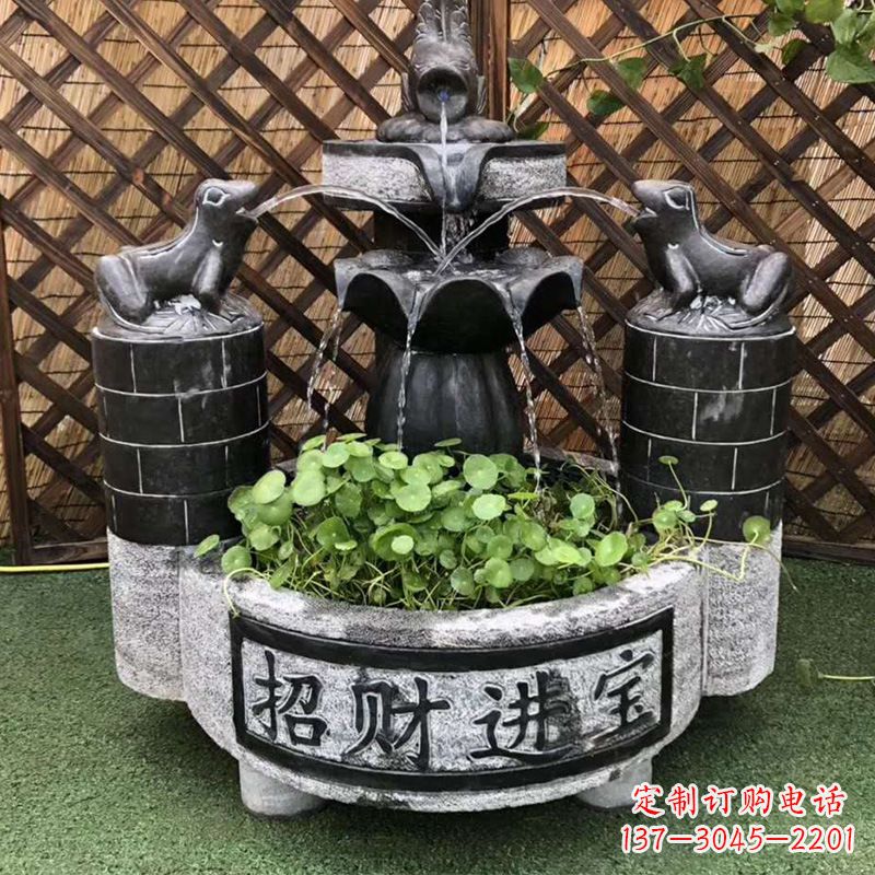 岳阳双层喷泉石雕