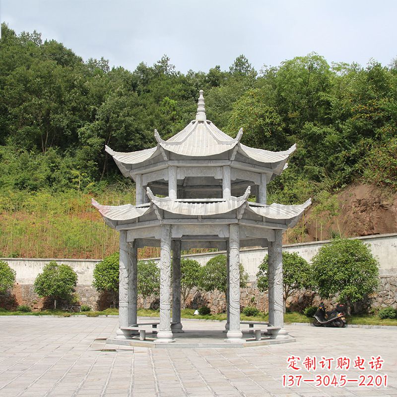岳阳双层庭院石凉亭