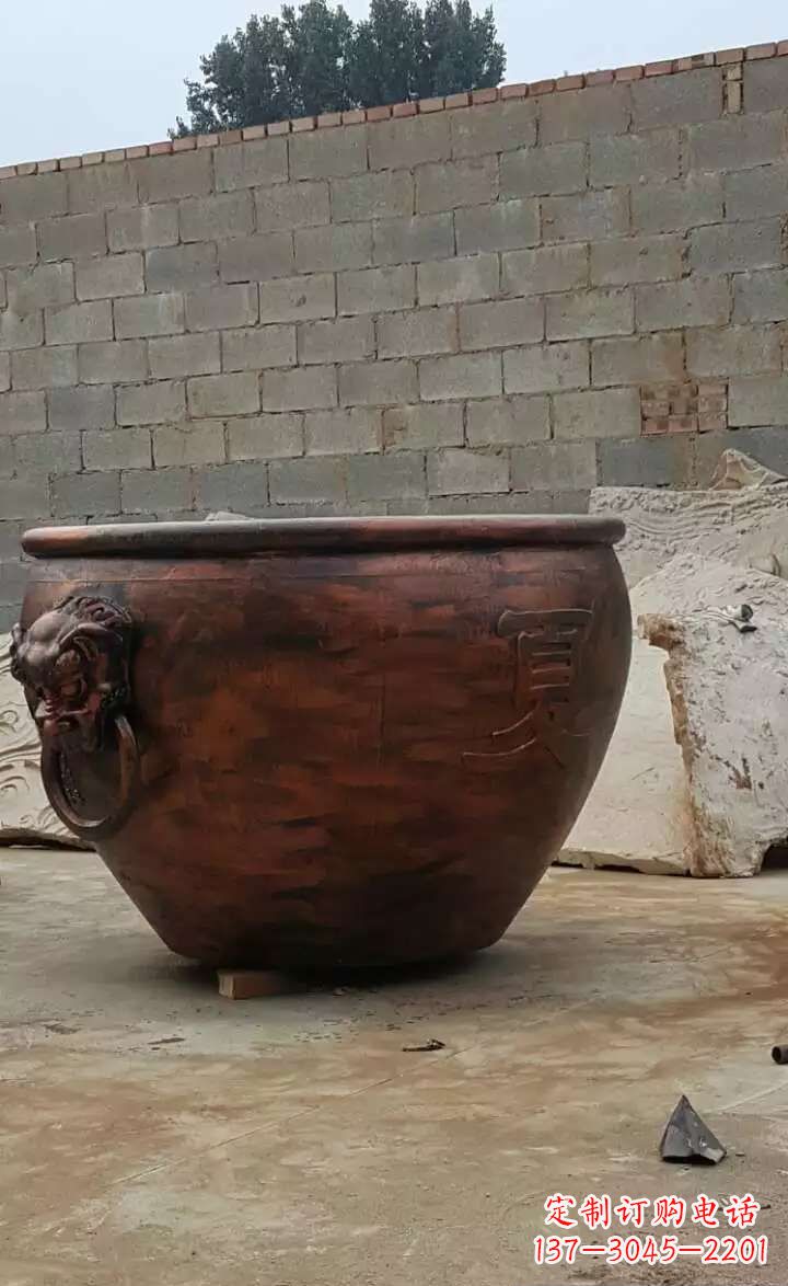 岳阳水缸铜雕