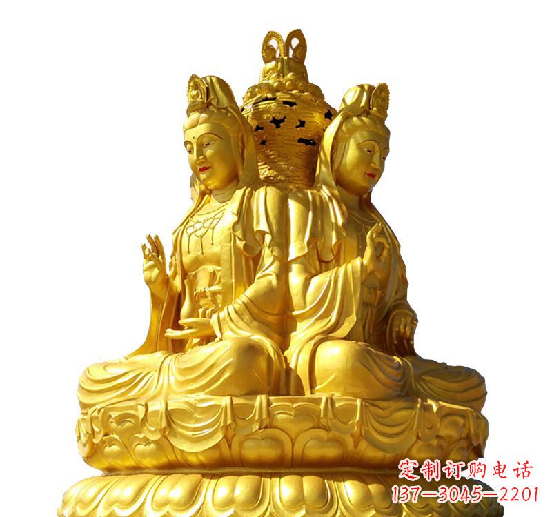 岳阳四面观音菩萨铜像