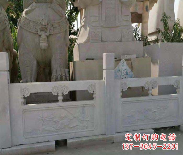 岳阳寺庙景观汉白玉石浮雕栏板