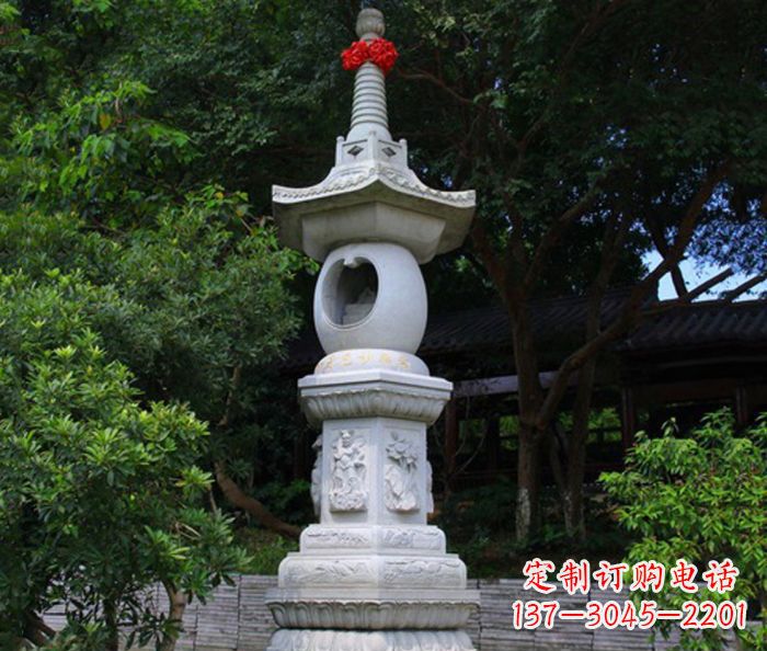 岳阳寺庙景观舍利塔石雕 (2)