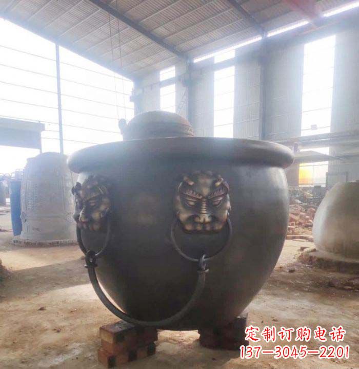 岳阳寺庙水缸铜雕