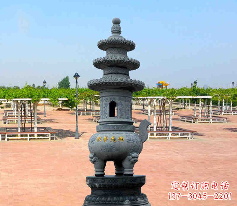 岳阳寺庙塔铜雕香炉