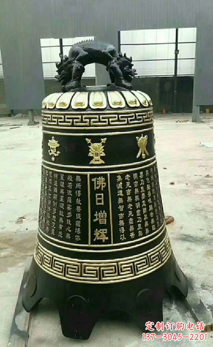 岳阳寺庙铜钟雕塑 (6)