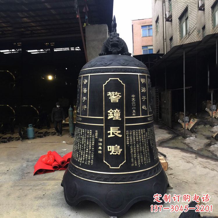 岳阳寺庙铜钟雕塑