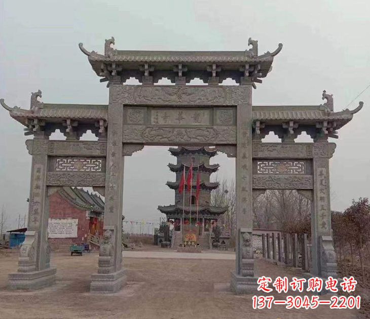 岳阳寺院石牌坊