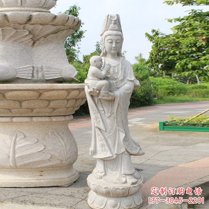 岳阳送子观音汉白玉石雕