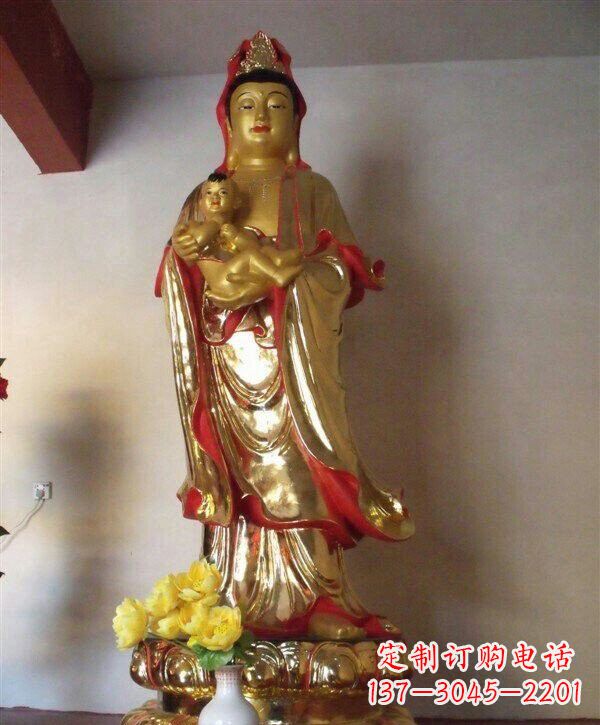 岳阳送子观音铜雕 (2)