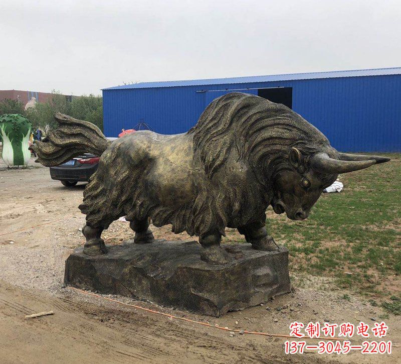 岳阳铜雕奔牛雕塑