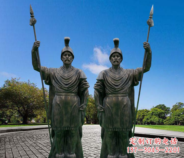 岳阳铜雕古罗马战士人物