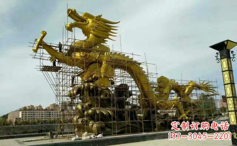 岳阳铜雕广场神龙景观摆件