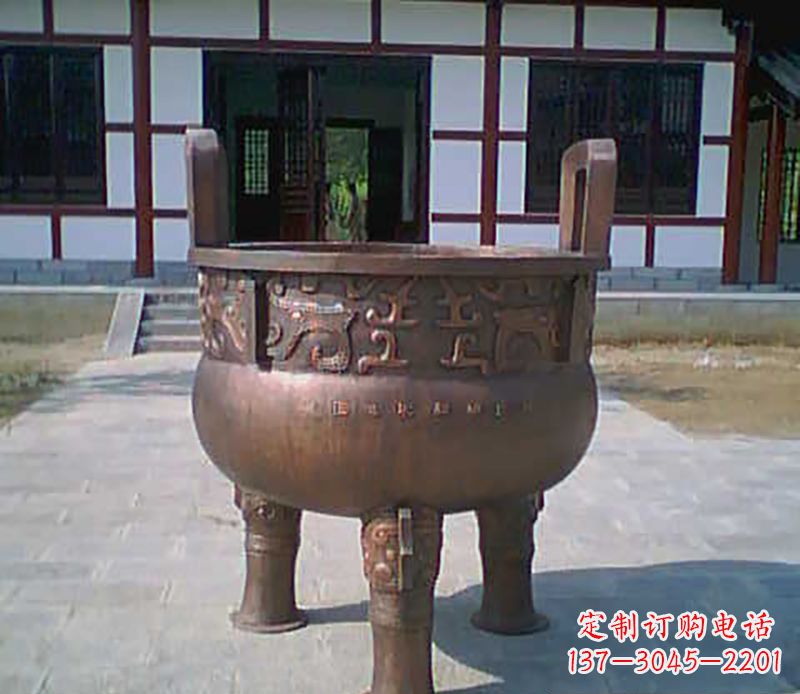 岳阳铜雕广场圆形香炉