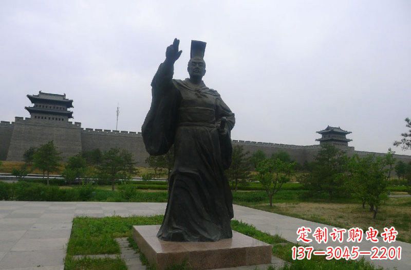 岳阳铜雕秦始皇古代名人雕塑