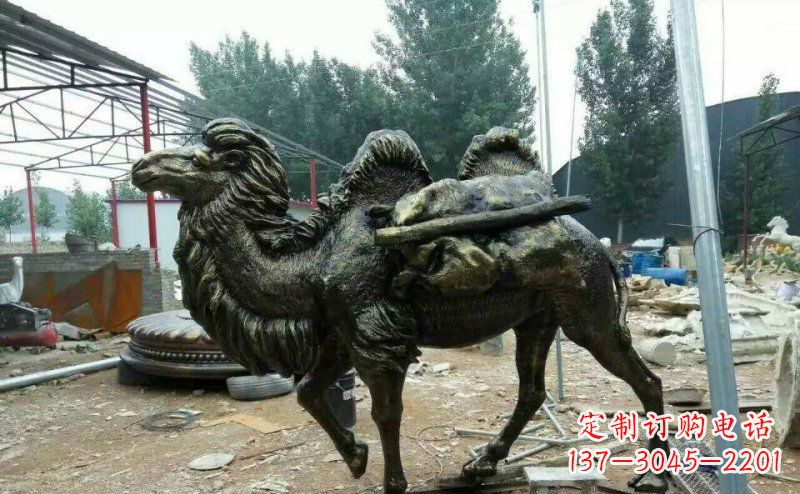 岳阳驮着东西的骆驼铜雕