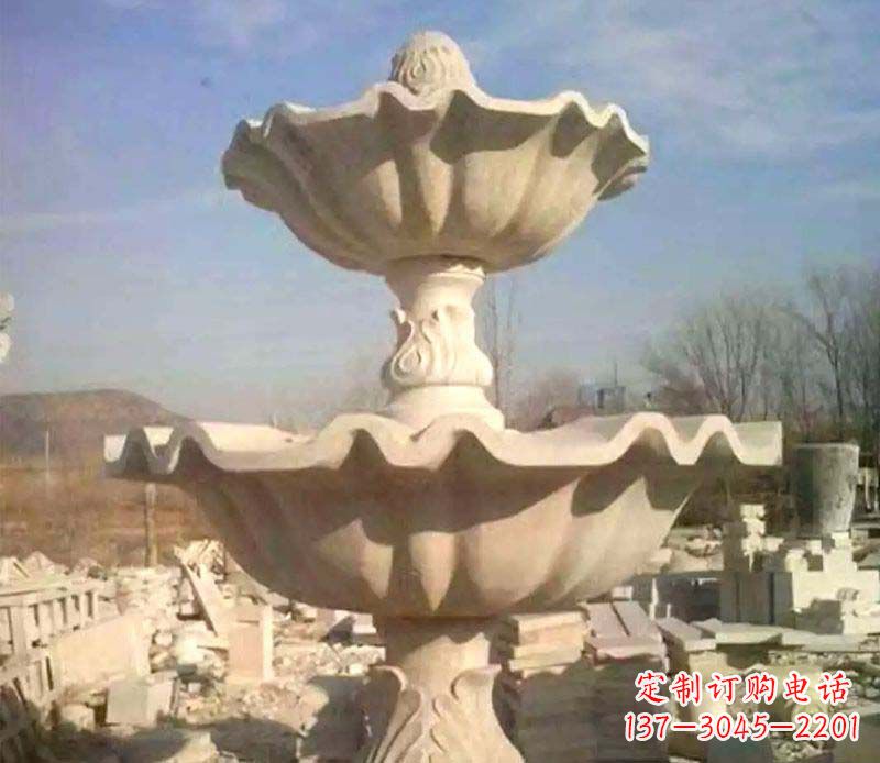 岳阳晚霞红大型喷泉石雕