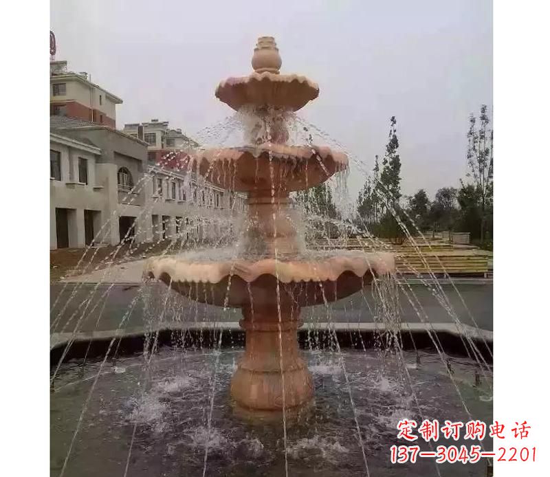 岳阳晚霞红喷泉雕塑