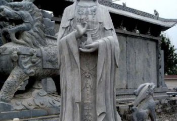 岳阳青石仿古观音雕像|传承古代神话传统