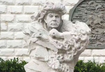 岳阳纪念邱少云烈士的石雕艺术品