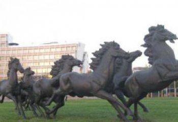 岳阳群马公园动物铜雕，让艺术描绘你的故事