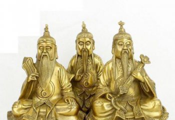 岳阳三清祖师神像铜雕，古典经典展现